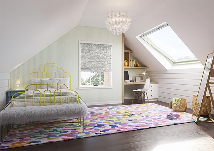 Cyrus Crushed Velvet, Shimmer - Motorised Roman Blind - Image 6